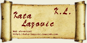 Kata Lazović vizit kartica